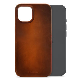 Mobilize Magsafe Compatible Premium Leather Case Apple Iphone 15 Burned Cognac