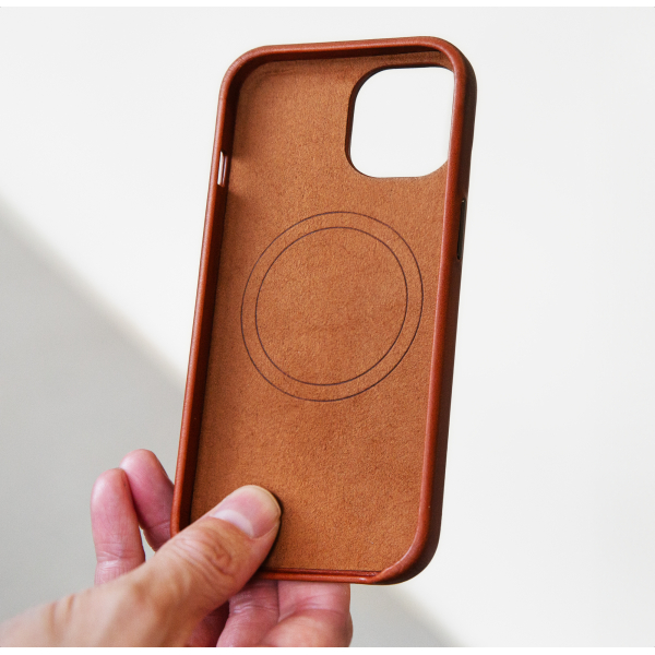 Mobilize Magsafe Compatible Premium Leather Case Apple Iphone 15 Pro Max Burned Cognac - Afbeelding 8