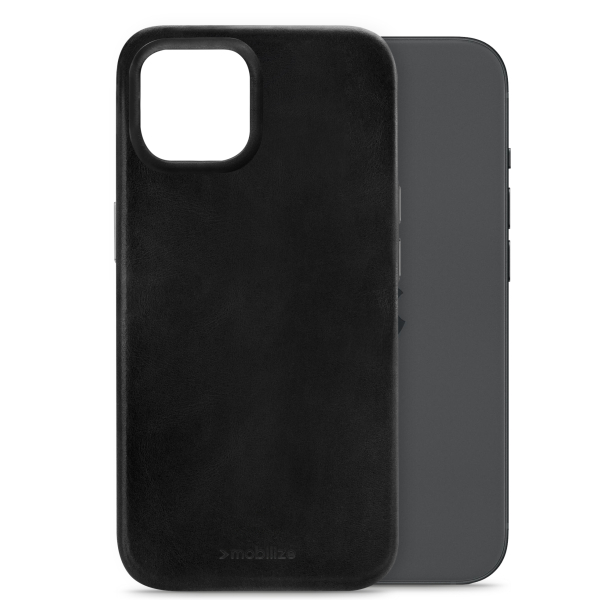Mobilize Magsafe Compatible Premium Leather Case Apple Iphone 15 Black