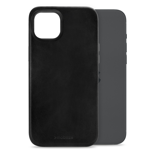 Mobilize Magsafe Compatible Premium Leather Case Apple Iphone 15 Plus Black