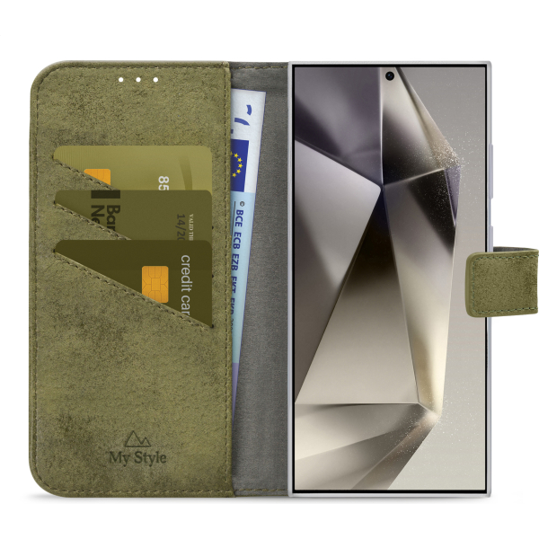 My Style Flex Wallet For Samsung Galaxy S24 Ultra 5G Olive - Afbeelding 3
