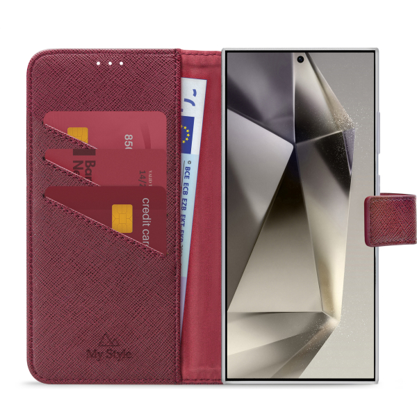 My Style Flex Wallet For Samsung Galaxy S24 Ultra 5G Bordeaux - Afbeelding 3