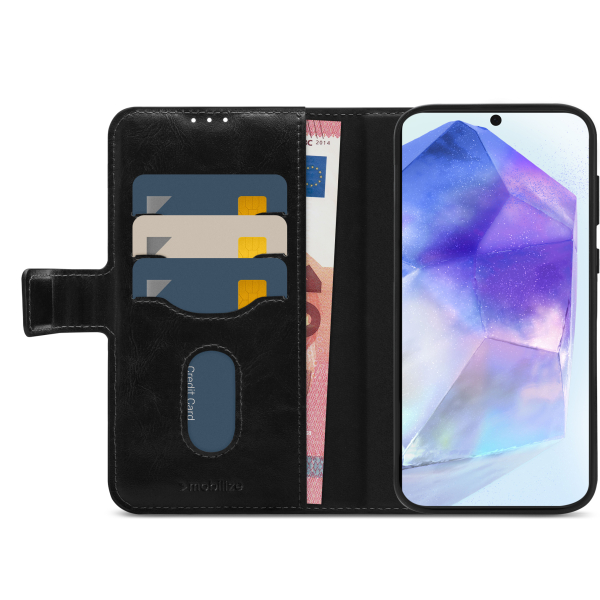 Mobilize 2In1 Magnet Gelly Wallet Case Samsung Galaxy A55 5G Black - Afbeelding 3