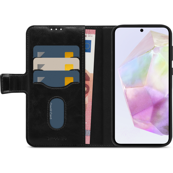 Mobilize 2In1 Magnet Gelly Wallet Case Samsung Galaxy A35 5G Black - Afbeelding 3