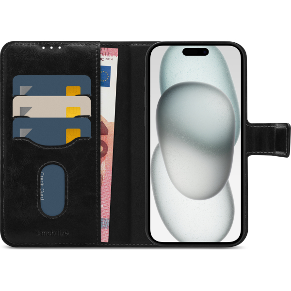 Mobilize 2In1 Magsafe Compatible Gelly Wallet Case Apple Iphone 15 Black - Afbeelding 3