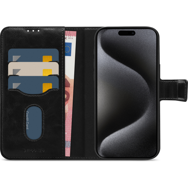 Mobilize 2In1 Magsafe Compatible Gelly Wallet Case Apple Iphone 15 Pro Max Black - Afbeelding 3