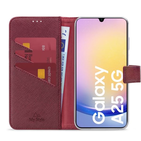 My Style Flex Wallet For Samsung Galaxy A25 5G Bordeaux - Afbeelding 3