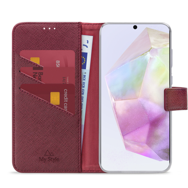 My Style Flex Wallet For Samsung Galaxy A35 5G Bordeaux - Afbeelding 3
