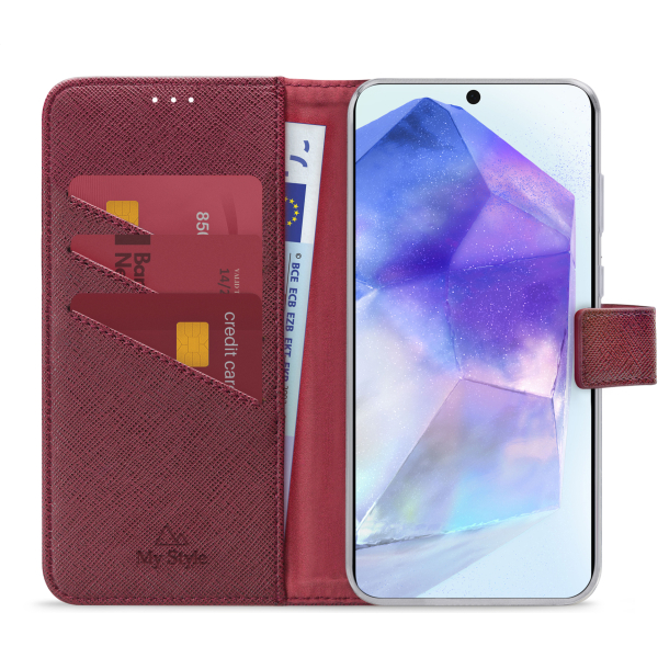 My Style Flex Wallet For Samsung Galaxy A55 5G Bordeaux - Afbeelding 3