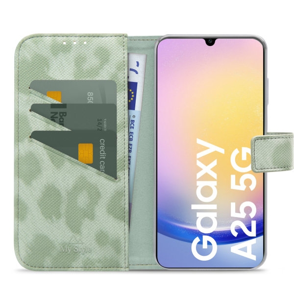 My Style Flex Wallet For Samsung Galaxy A35 5G Green Leopard - Afbeelding 3