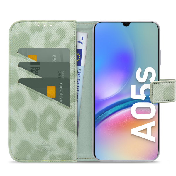 My Style Flex Wallet For Samsung Galaxy A05S Green Leopard - Afbeelding 3