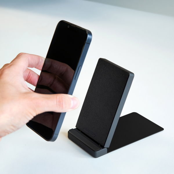 Mobilize Wireless Fast Charger Foldable 5W/7.5W/10W/15W Pu Leather Black - Afbeelding 2
