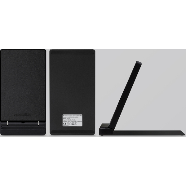 Mobilize Wireless Fast Charger Foldable 5W/7.5W/10W/15W Pu Leather Black - Afbeelding 7