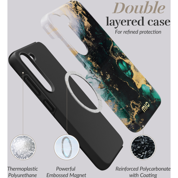 Mio By Mobilize Mio Green Marble Magsafe Compatible For Samsung A14 4G/5G - Afbeelding 6