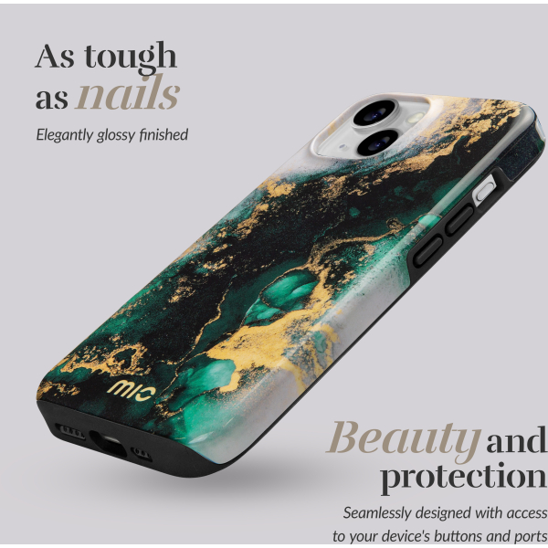 Mio By Mobilize Mio Green Marble Magsafe Compatible For Iphone 14 Pro - Afbeelding 2