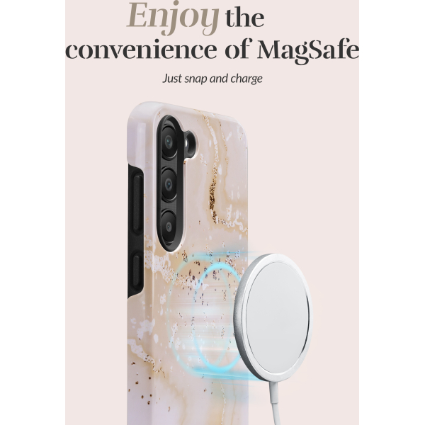 Mio By Mobilize Mio Gold Marble Magsafe Compatible For Samsung S23 Fe 5G - Afbeelding 3
