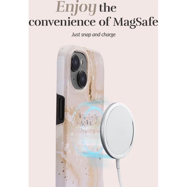 Mio By Mobilize Mio Gold Marble Magsafe Compatible For Iphone 14 Pro - Afbeelding 3