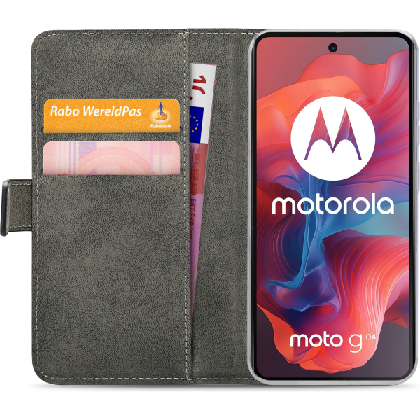 Mobilize Classic Gelly Wallet Book Case Motorola Moto G04/G24/G04S Black - Afbeelding 4