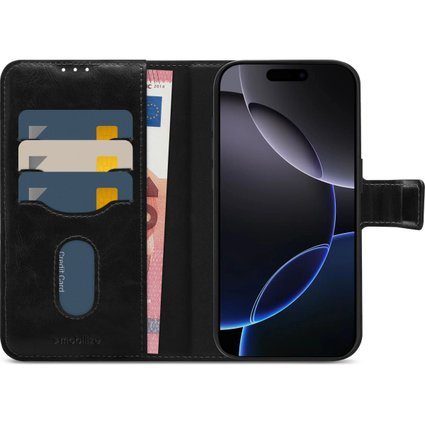 Mobilize 2In1 Magsafe Compatible Gelly Wallet Case Apple Iphone 16 Pro Black - Afbeelding 3