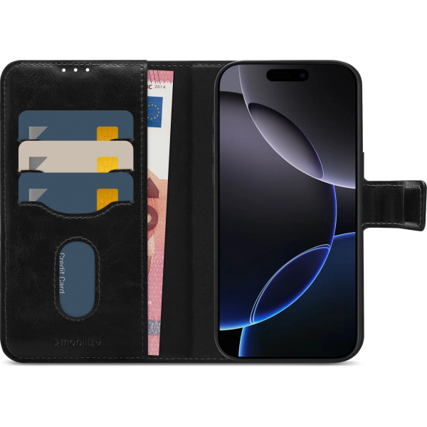 Mobilize 2In1 Magsafe Compatible Gelly Wallet Case Apple Iphone 16 Pro Max Black - Afbeelding 3