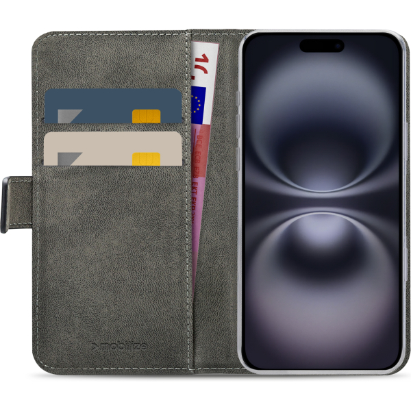 Mobilize Classic Gelly Wallet Book Case Apple Iphone 16 Plus Black - Afbeelding 4