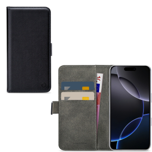 Mobilize Classic Gelly Wallet Book Case Apple Iphone 16 Pro Black