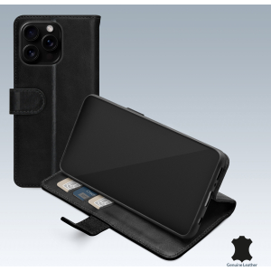 Mobilize Leather Wallet Apple Iphone 16 Pro Black