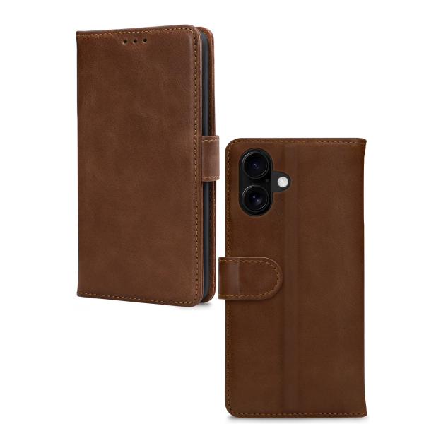 Mobilize Leather Wallet Apple Iphone 16 Plus Brown - Afbeelding 2