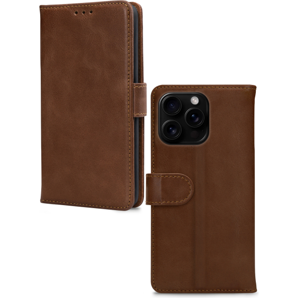 Mobilize Leather Wallet Apple Iphone 16 Pro Max Brown - Afbeelding 2