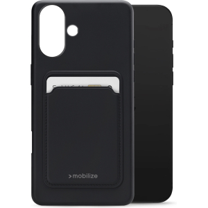 Mobilize Rubber Gelly Card Case Apple Iphone 16 Matt Black