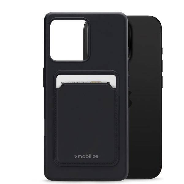 Mobilize Rubber Gelly Card Case Apple Iphone 16 Pro Matt Black