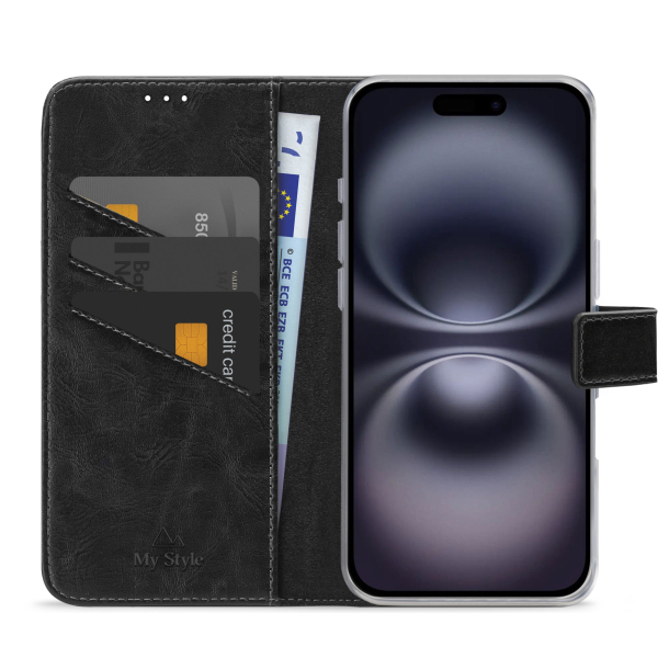 My Style Flex Wallet For Apple Iphone 16 Plus Black - Afbeelding 3