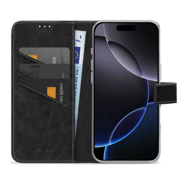 My Style Flex Wallet For Apple Iphone 16 Pro Black - Afbeelding 3
