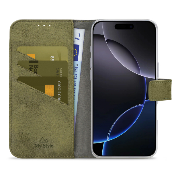 My Style Flex Wallet For Apple Iphone 16 Pro Olive - Afbeelding 3