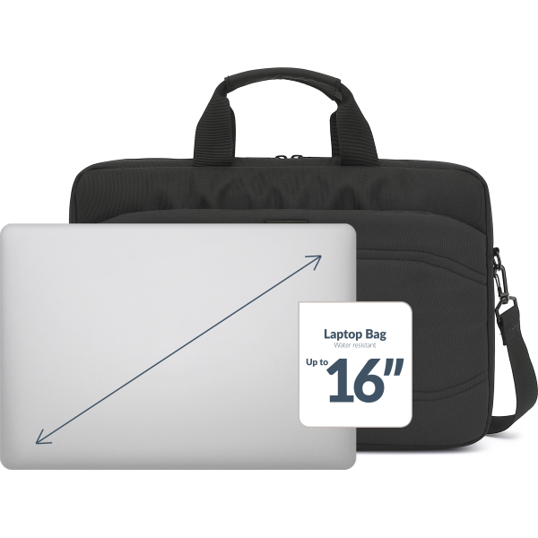 Mobilize Waterresistant Laptop Bag Up To 16Inch Black - Afbeelding 2