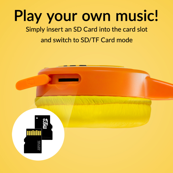Mobilize Wireless/Wired Over Ear Kids Headphone 85Db Tiger - Afbeelding 8