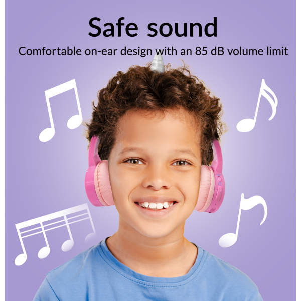 Mobilize Wireless/Wired Over Ear Kids Headphone 85Db Unicorn - Afbeelding 6