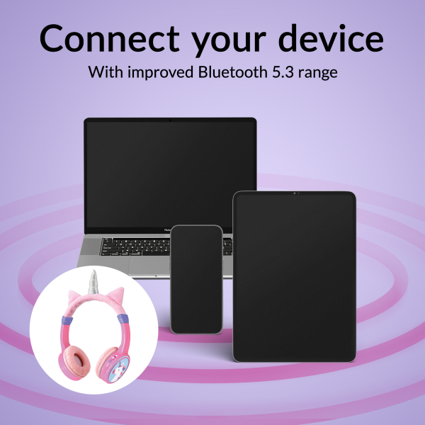 Mobilize Wireless/Wired Over Ear Kids Headphone 85Db Unicorn - Afbeelding 7