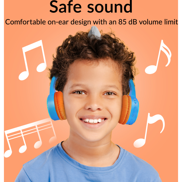 Mobilize Wireless/Wired Over Ear Kids Headphone 85Db Shark - Afbeelding 6