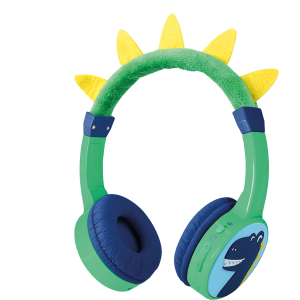 Mobilize Wireless/Wired Over Ear Kids Headphone 85Db Dinosaur