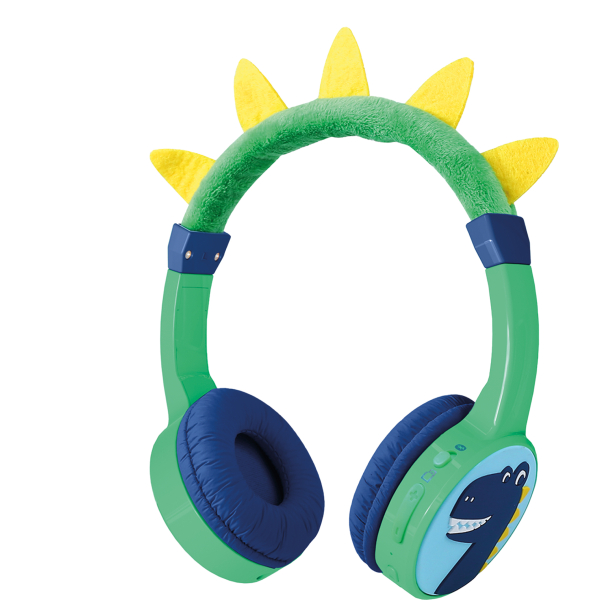 Mobilize Wireless/Wired Over Ear Kids Headphone 85Db Dinosaur