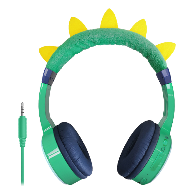 Mobilize Wireless/Wired Over Ear Kids Headphone 85Db Dinosaur - Afbeelding 2