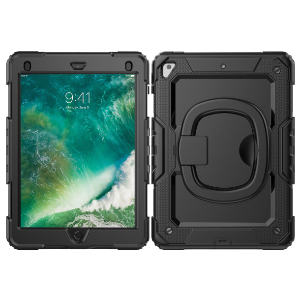 Mobilize Rotating Defender Case Stand Function For Apple Ipad 9.7 (17/18)/Air/Air 2/Pro 9.7 Black - Afbeelding 2