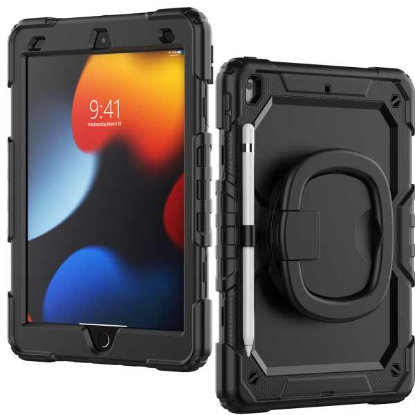 Mobilize Rotating Defender Case Stand Function For Apple Ipad 10.2 (2019/2020/2021) Black