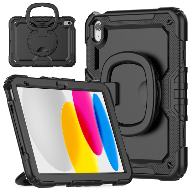 Mobilize Rotating Defender Case Stand Function For Apple Ipad 10.9 (2022)/Ipad 11 (2025) Black - Afbeelding 3