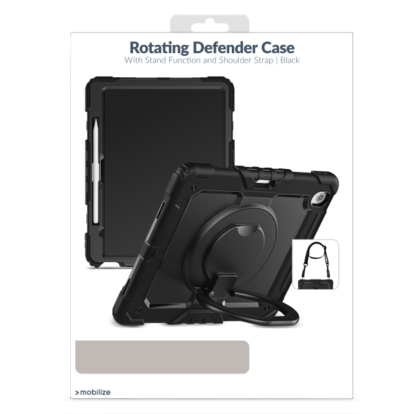 Mobilize Rotating Defender Case Stand Function For Apple Ipad 10.9 (2022)/Ipad 11 (2025) Black - Afbeelding 9