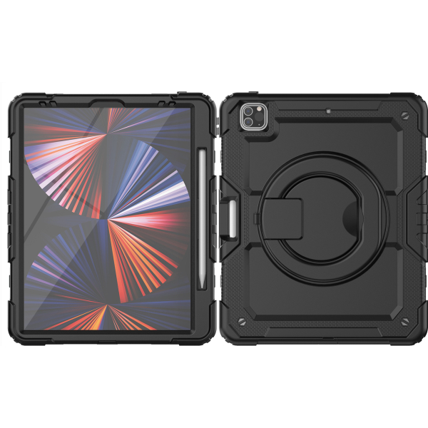 Mobilize Rotating Defender Case Stand Function For Apple Ipad Pro 12.9 (2018/2020/2021/2022) Black - Afbeelding 2