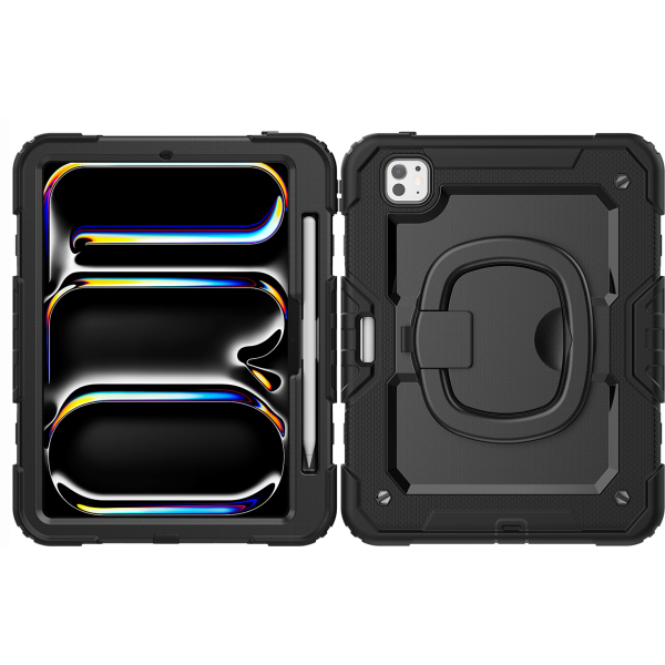 Mobilize Rotating Defender Case Stand Function For Apple Ipad Pro 11 (2024) Black - Afbeelding 2