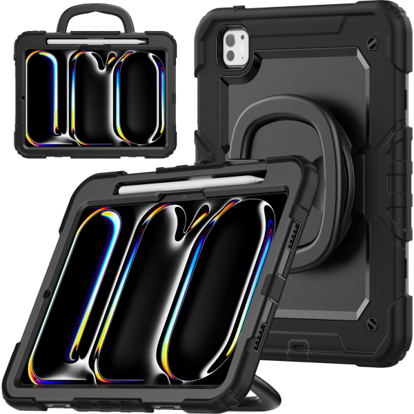 Mobilize Rotating Defender Case Stand Function For Apple Ipad Pro 11 (2024) Black - Afbeelding 3