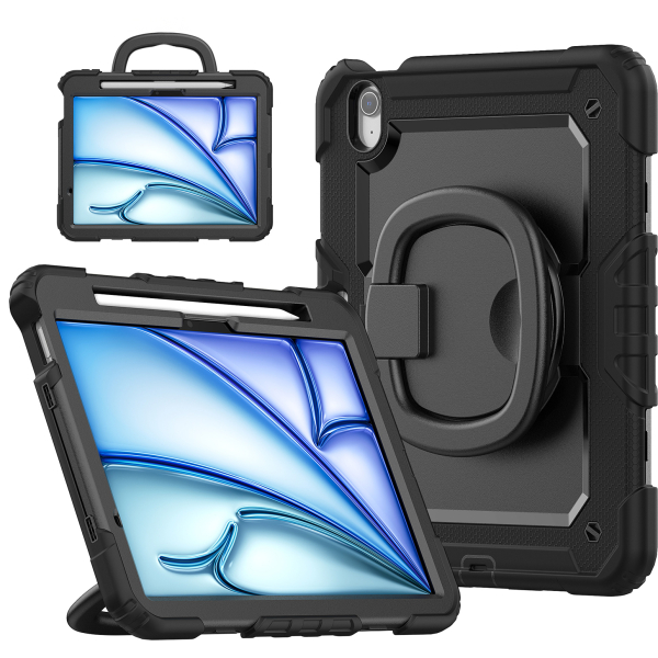 Mobilize Rotating Defender Case Stand Function For Apple Ipad Air 11 (2024/2025) Black - Afbeelding 3